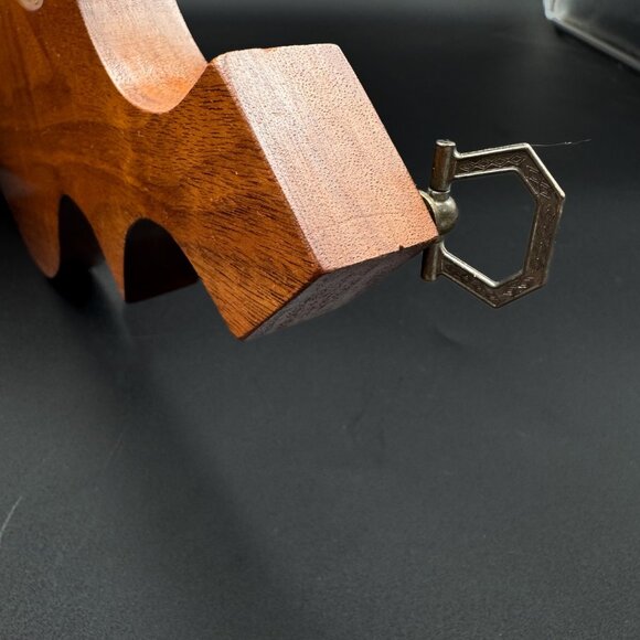 2 Vintage Solid Walnut Wood Wall Candle Holders Sconces Pair Handcrafted - Picture 6 of 7